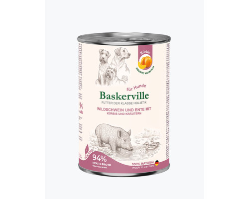 Корм для собак Holistic с кабаном уткой тыквой и зеленью  400 г Baskerville