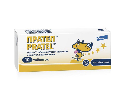 Таблетки для собак і котів Прател антигельмінтик №10 Elanco