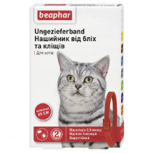 Нашийник Бефар від ектопаразитів для котів червоний 35 см Вeaphar