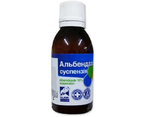 Суспензія Альбендазол 10% антигельмінтик широкого спектра дії 50 мл O.L.KAR