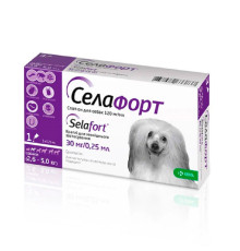 Краплі на холку Selafort, для собак вагою від 2,6-5,0 кг, 1 шт. KRKA