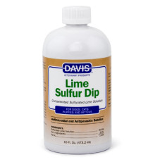 Шампунь-концентрат для собак і котів Lime Sulfur Dip антимікробний та антипаразитарний засіб 473 мл Davis