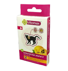 Краплі на холку Vitomax Eco від бліх та кліщів для кішок №4 Vitomax