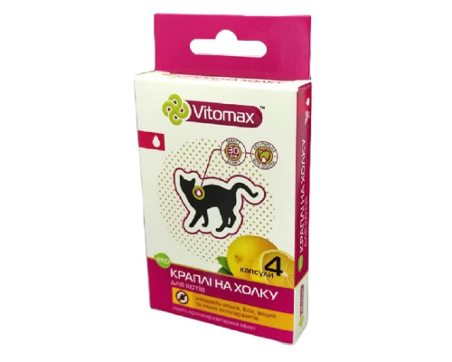 Краплі на холку Vitomax Eco від бліх та кліщів для кішок №4 Vitomax