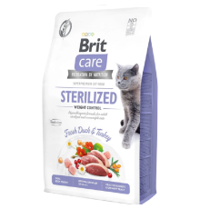 Корм для стерилізованих котів Cat Sterilized Weight Control контроль ваги з качкою та індичкою 400 г Brit Care