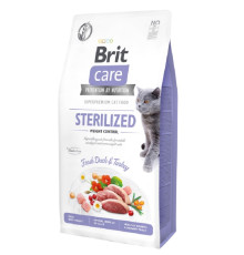 Сухий корм для стерилізованих котів Sterilized and Weight Control Fresh Duck and Turkey контроль ваги зі свіжою качкою та індичкою 2 кг Brit Care