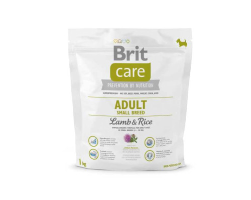Корм для собак Брит весом до 10 кг Care Adult Small Breed Lamb and Rice 1кг