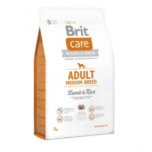 Корм для собак Брит весом от 10 до 25 кг Brit Care Adult Medium Breed Lamb and Rice 3кг