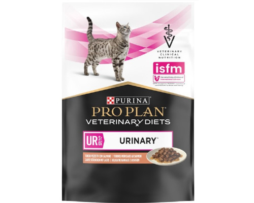 Корм для котов Pro Plan Veterinary Diets UR Urinary для лечения заболеваний мочевыводящих путей с лососем в соусе 85 г Purina