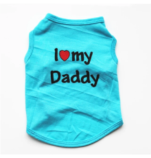 Майка для собак I love my Daddy Блакитна розмір XS Китай