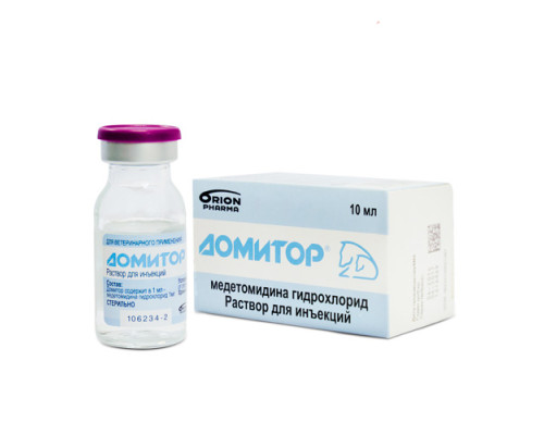 Раствор для инъекций Orion Pharma Domitor 1 мг/мл для собак и кошек, 10 мл