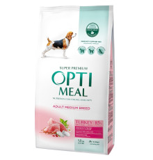 Сухий корм для собак середніх порід Adult Dogs Medium з індичкою 1,5 кг Optimeal