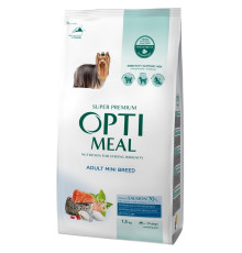 Сухий корм для собак малих порід Adult Dogs Mini Breed Salmon з лососем 1,5 кг Optimeal