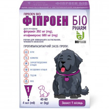 Краплі для собак 40-60 кг Фіпроен Біо проти паразитів 4 мл №1 Біофарм