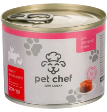 Корм для дорослих собак Pet Chef паштет м'ясне асорті 200 г Pet Chef