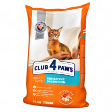 Корм для котов сухой Клуб 4 Лапы премиум чувствительное пищеварение 14кг С4Р Premium ЦЕНА за 1кг