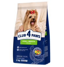 Сухий корм для собак малих порід Adult Small Breeds з куркою 2 кг Клуб 4 лапи