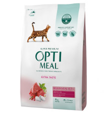 Сухий корм для котів Adult Cat High in Veal з високим вмістом телятини 4 кг Optimeal
