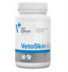 Таблетки для собак і котів VetoSkin харчова добавка для здоров\'я шкіри та шерсті №60 VetExpert 