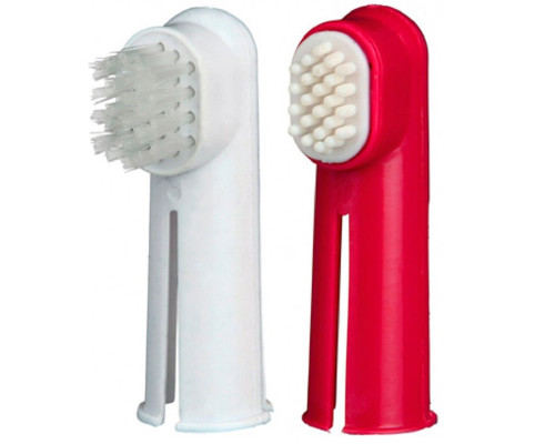 Набор для собак и кошек Tooth Brush Set зубная и массажная насадка на палец  2 шт ТХ-2550 Trixie