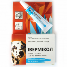 Краплі на холку для собак 10-20 кг Івермікол 2,4 мл широкий спектр протипаразитарної дії №1 Фарматон