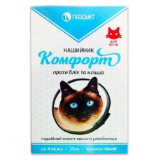 Комфорт нашийник 35 см від бліх та кліщів для котів Продукт