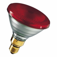 Лампа ИК 150 W 240 V  LuxLight BR38 твердое стекло красная Китай 