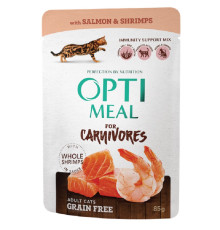 Корм для котів беззерновий Adult Cats Grain Free Salmon and Shrimps лосось з креветками в соусі 85 г Optimeal