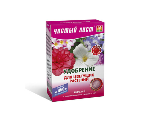 Удобрение для цветущих растений "Чистый лист" кристалл 300 гр Квитофор