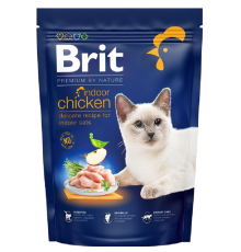 Сухий корм для котів що живуть у приміщенні Cat Indoor Chicken з куркою 300 г Brit Premium