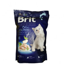 Корм для котят 1-12 мес Брит Brit Premium Cat Kitten  1.5кг