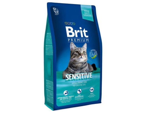 Корм для котов Брит c чувствительным пищеварением Brit Premium Cat Sensitive 1.5кг