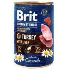 Корм для цуценят та юніорів Brit Premium by Nature з індичкою та печінкою 400 г Brit Premium