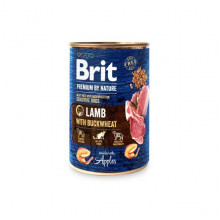 Корм для собак Брит ягненок с гречкой Brit Premium by Nature k 800 г