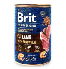 Корм для собак із чутливим травленням Brit Premium by Nature з ягнятком куркою гречкою та яблуком 800 г Brit Premium
