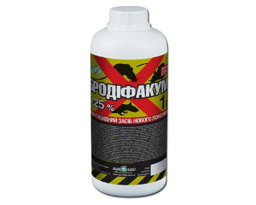 Бродіфакум 0,25% від крис та мишей 1 л O.L.KAR