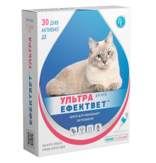 Краплі на холку для котів Ефектвет Ультра 1 мл від бліх вошей кліщів і волосоїдів №5 Ветсинтез термін 06.2026