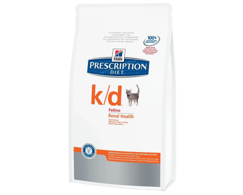 Сухой корм для котов Prescription Diet Feline k/d при заболеваниях почек 400 г Hill's