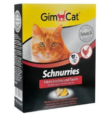 Вітаміни для котів Schnurries сердечка з таурином і м'ясом курки 650 шт 420 г GimpCat