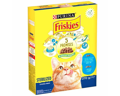 Сухой корм для стерилизованых котов Friskies Sterilized Cats с лососем тунцом и овощами 270 г Purina