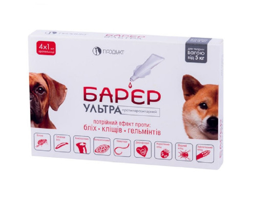 Барьер-ультра капли для собак и кошек от 5 кг 1 мл №4 Продукт