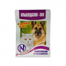Альбендазол-360 1 таблетка на 15 кг  для собак и котов НОРИС