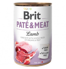 Корм для собак Pate and Meat Dog м'ясний паштет з цільними шматочками ягняти 400 г Brit