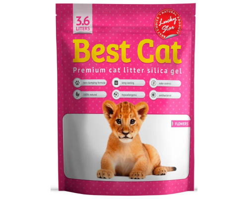 Наповнювач для котячих туалетів Best Cat Purple Lawender силікагелевий з ароматом лаванди 3,6 л Fox