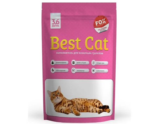 Наповнювач для котячих туалетів Best Cat Pink Flowers силікагелевий з ароматом рожевих квітів 3,6 л Fox