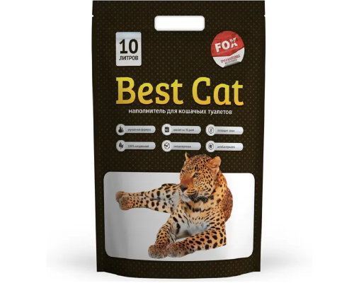 Наполнитель для кошачьих туалетов Best Cat White силикагелевый без аромата 10 л Fox
