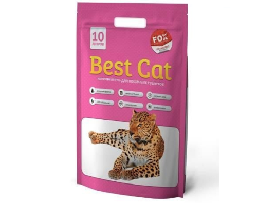 Наполнитель для кошачьих туалетов Best Cat Pink Flowers силикагелевый с ароматом розовых цветов 10 л Fox